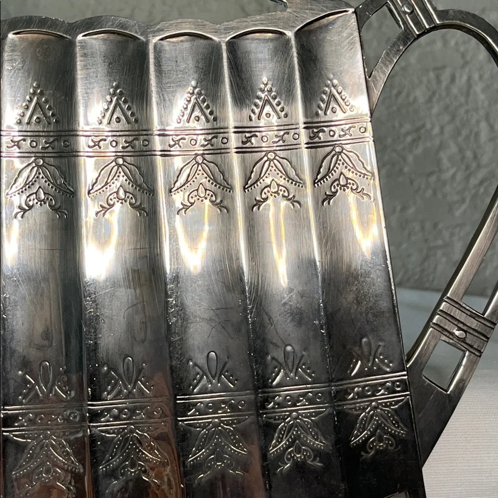 Vintage Pewter Teapot Trivet / Hot Plate – Art Nouveau Style Kitchen Decor